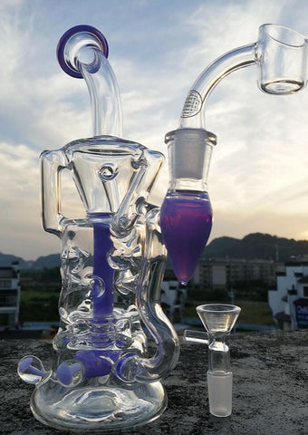 Recycler Dab Rig with Turbine Perc