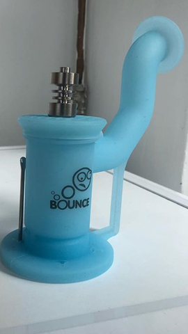 Bounce Silicone Dab Rig Glow in the Dark with Nail and Tool