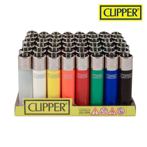 Solid Coloured Clipper Lighters